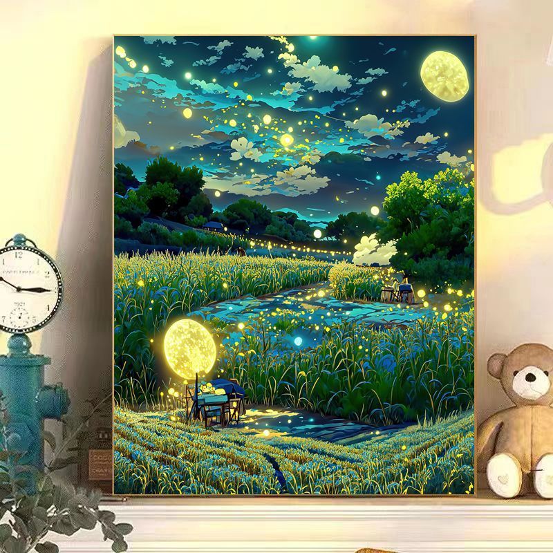 Enchanting Moonlit Landscape Canvas Art Kalsten