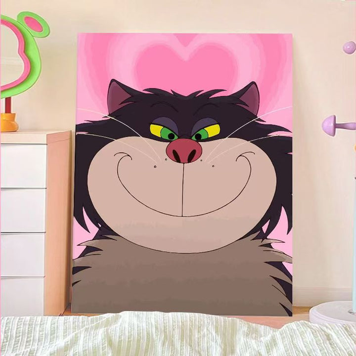 Playful Cartoon Cat Wall Art Kalsten