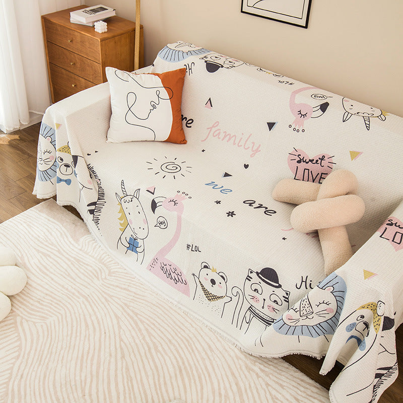 Adorable Cartoon Bear Sofa Cover