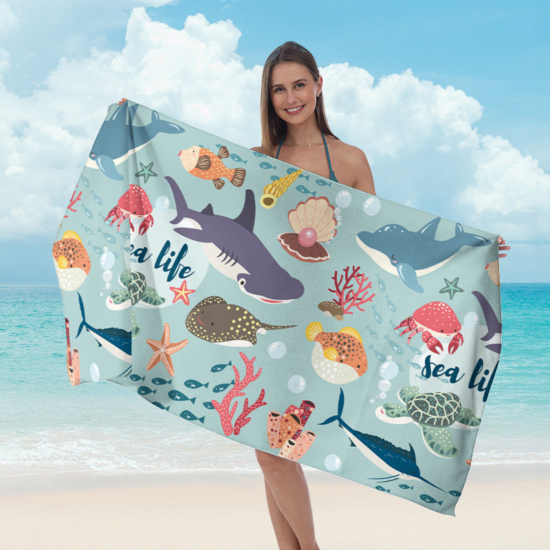 Beach towel with maritime star design Kalsten