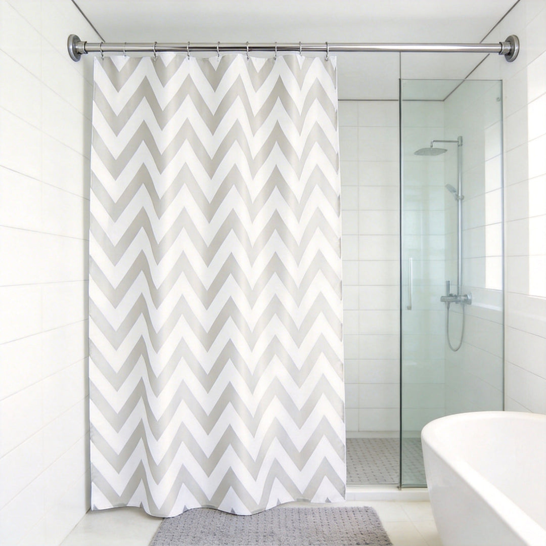 Chevron Pattern Shower Curtain Kalsten