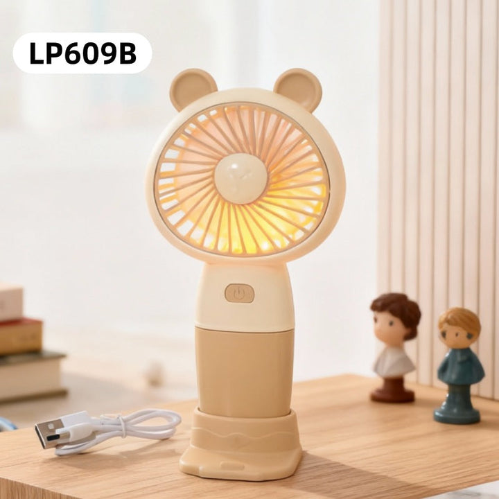 Women Portable Hand Fan in Cute Bear Design Kalsten
