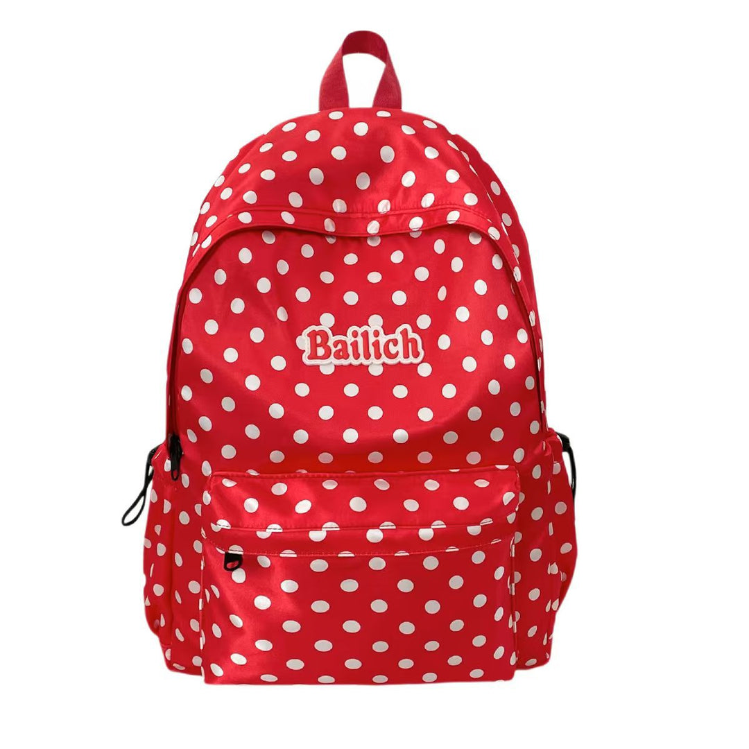 Polka Dot Patterned Casual Backpack Kalsten