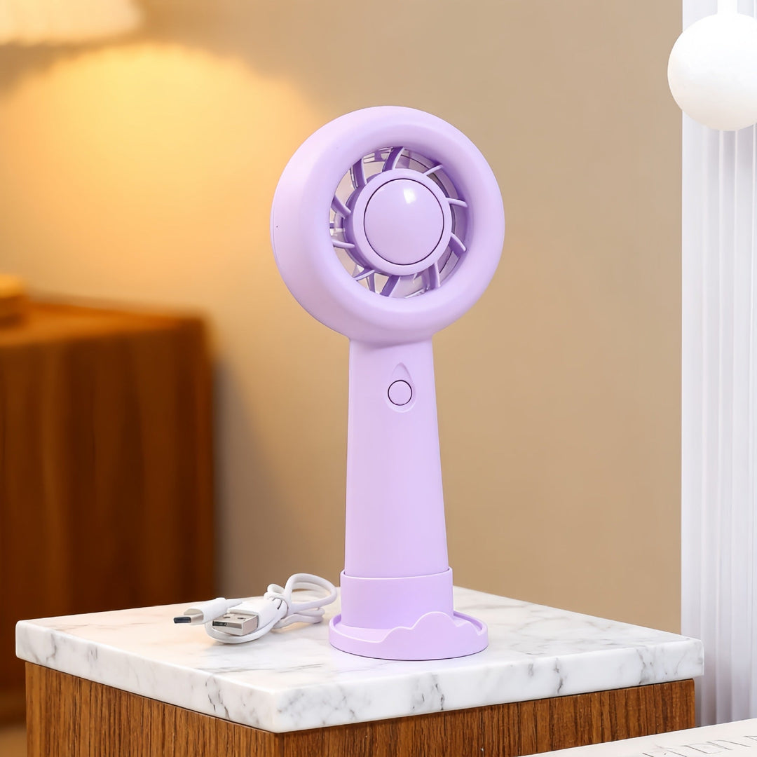 Ladies Portable Hand Fan with Ergonomic Design and USB Charging Function Kalsten