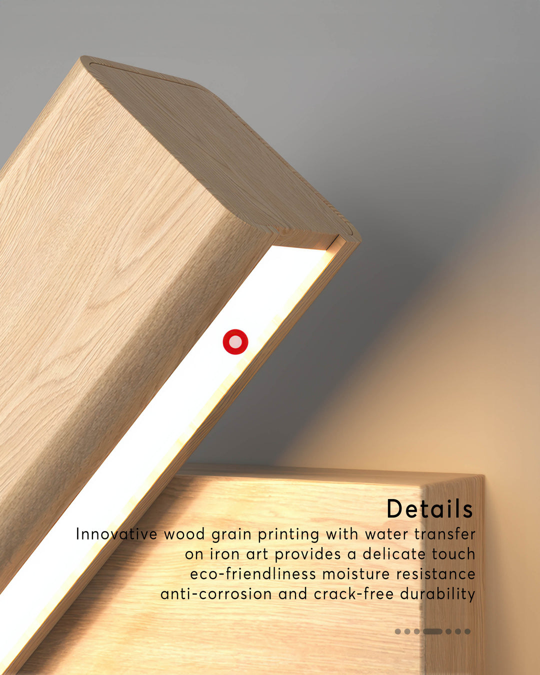 Kalsten | Rotatable wall lamp with Nordic wood grain