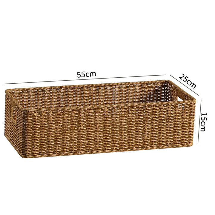 Handwoven Storage Basket with Cutout Handles Kalsten
