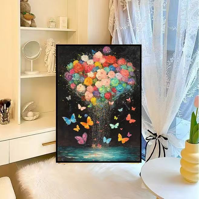 Abstract Butterfly Floral Canvas Artwork Kalsten