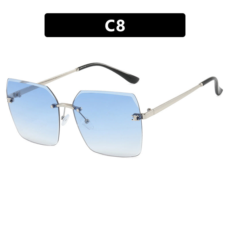 Women's square sunglasses in modern design with delicate metal frame Kalsten