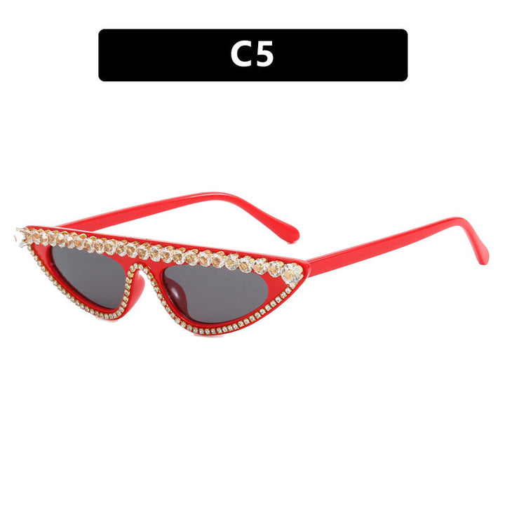 Ladies designer sunglasses in stylish cat-eye design with glittering frame Kalsten