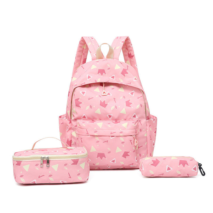 Stylish backpack with separate lunch container and pencil case Kalsten