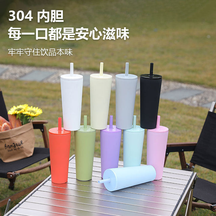 Unisex High-Quality Drinking Cup with Integrated Straw Kalsten