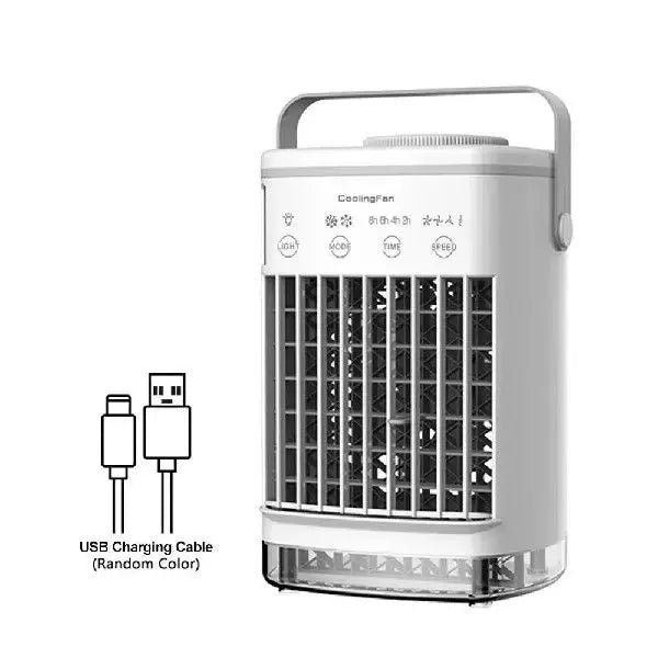 Unisex one size compact USB rechargeable vaporizer personal air cooler with removable water tank and carrying handle Kalsten