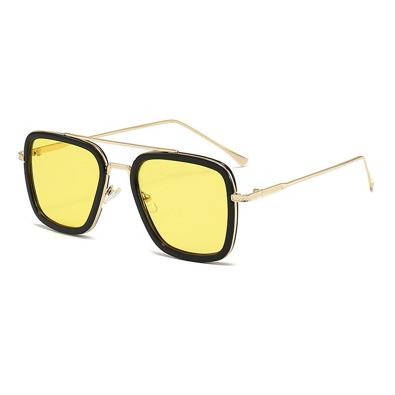 Women's fashionable square sunglasses with glamorous metal frame Kalsten