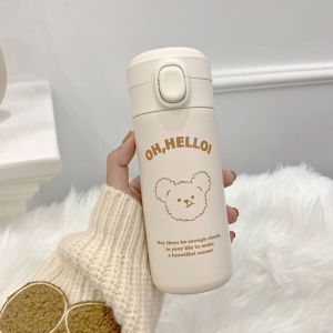 Women's Insulated Drinking Bottle with Secure Screw Cap and Elegant Flower Design Kalsten