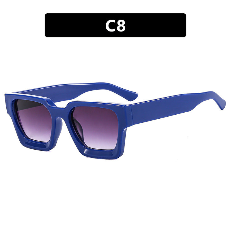 Ladies fashionable square sunglasses with sturdy frame and yellow lenses Kalsten
