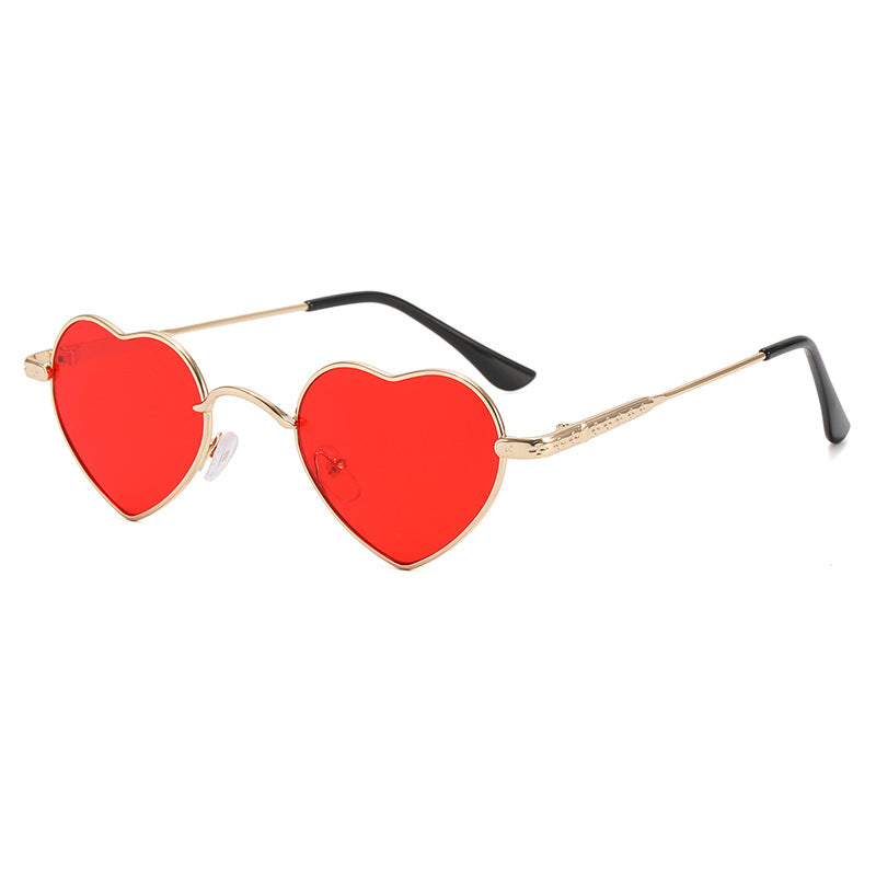 Women's Heart-Shaped Sunglasses with Delicate Metal Frame Kalsten