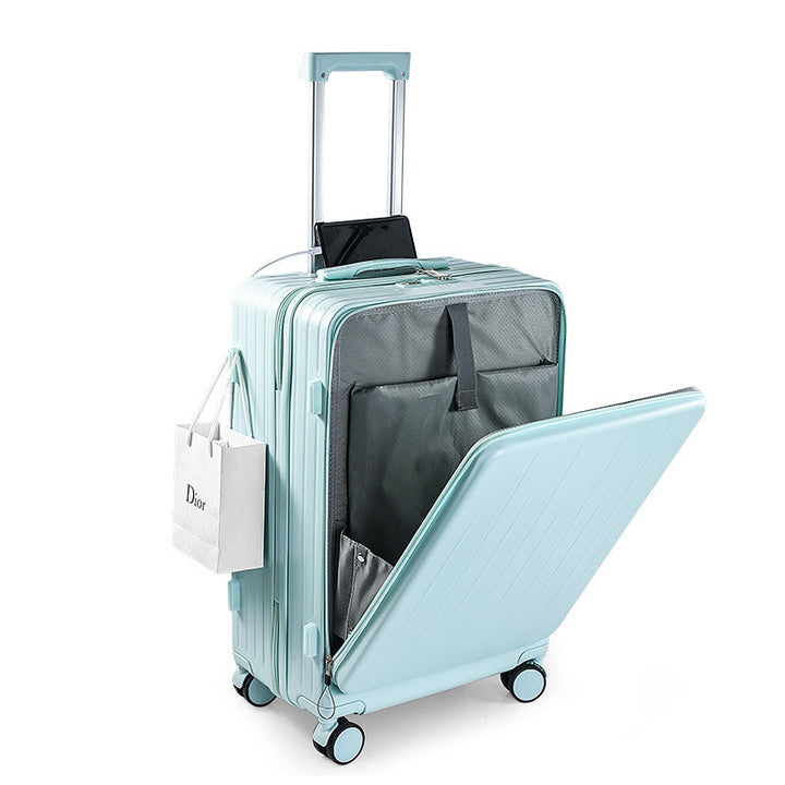 Unisex Tech-Enhanced Spinner Luggage with Expandable Storage Kalsten