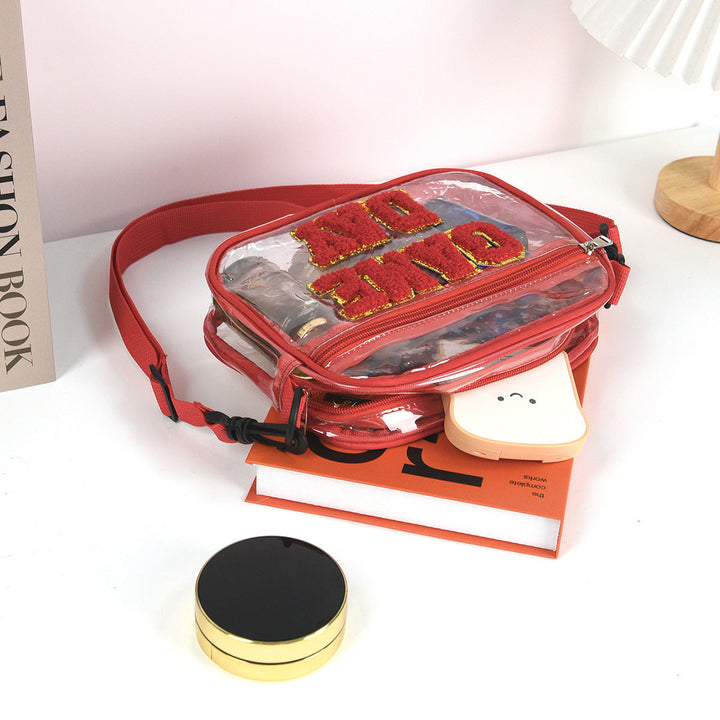 Sporty shoulder bag with transparent front Kalsten