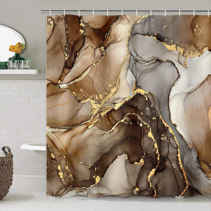 Artistic Marble Texture Shower Curtain Kalsten