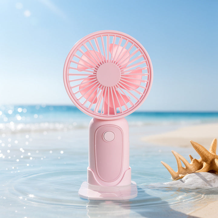Ladies portable USB mini fan with ergonomic handle Kalsten