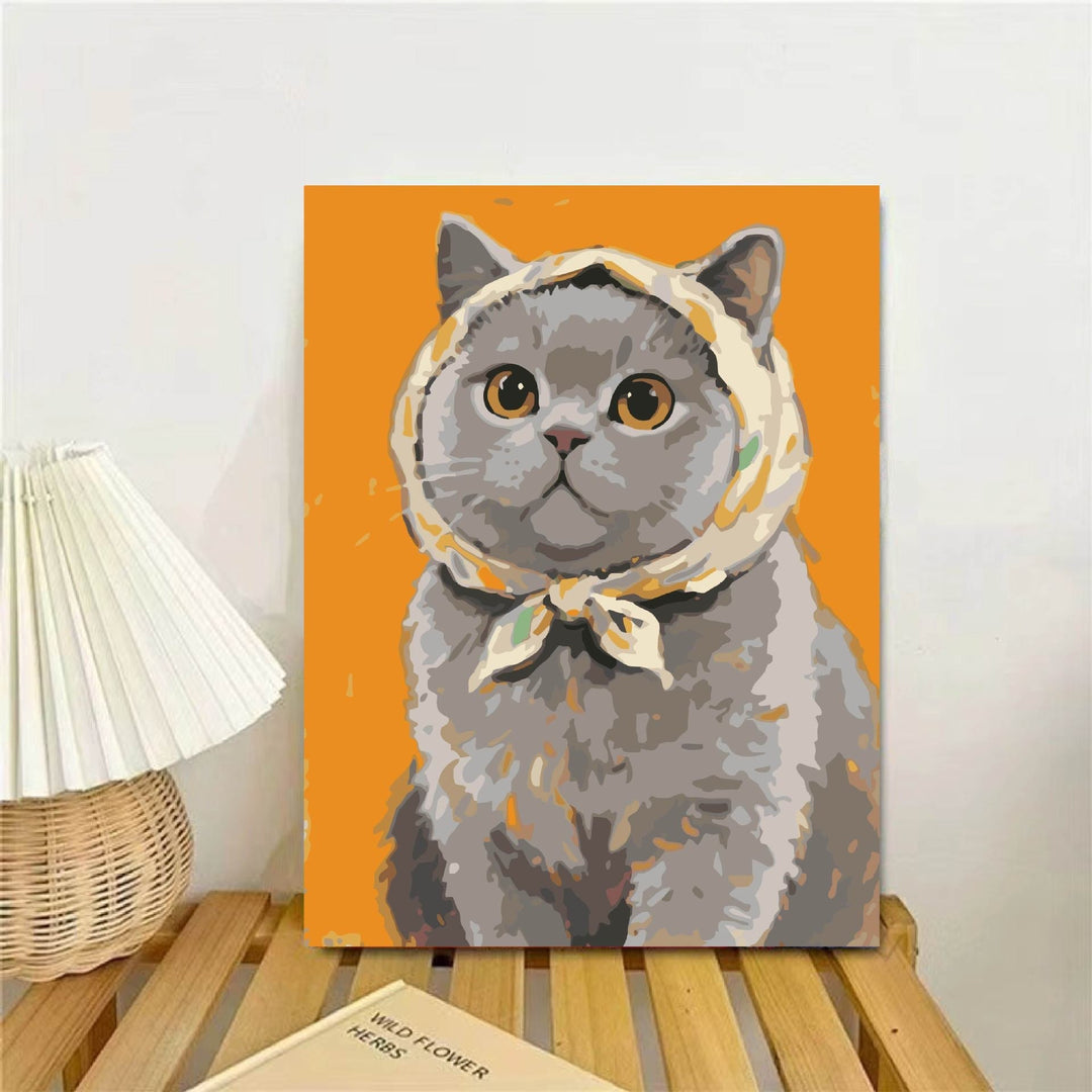 Cat-Themed Illustrated Wall Art Print Kalsten