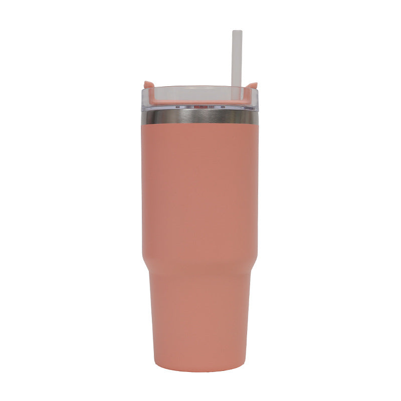 Women's Thermo Drinking Cup with Ergonomic Handle and Practical Straw Kalsten