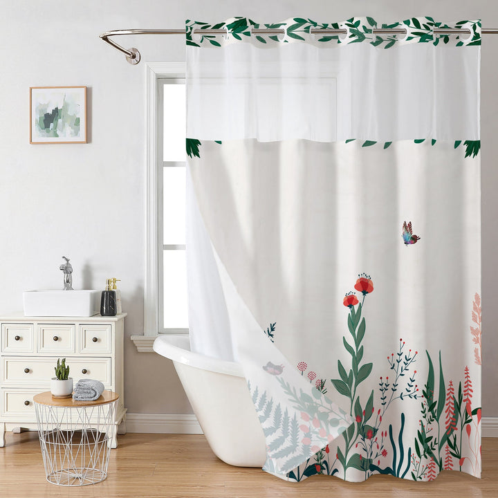 Botanical Floral Art Shower Curtain Kalsten