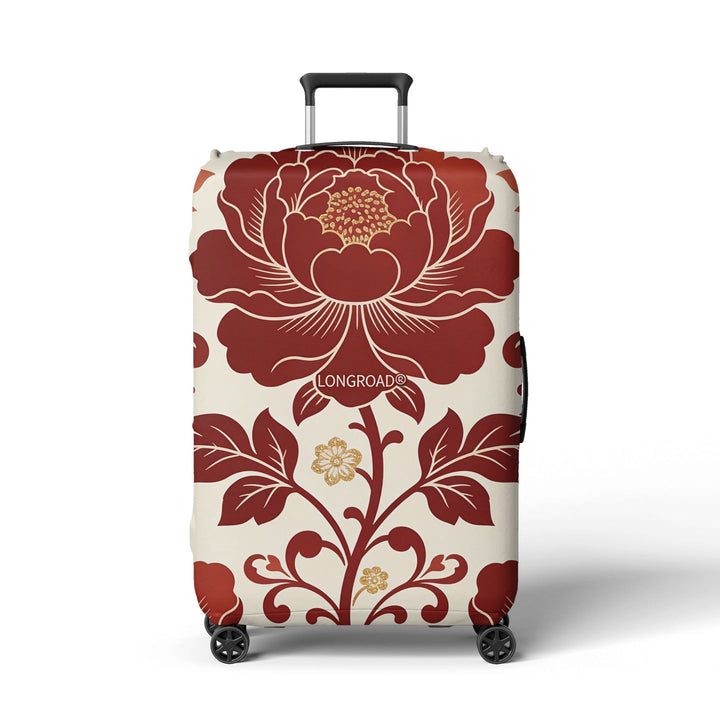 Women’s suitcase cover with floral lavender pattern Kalsten