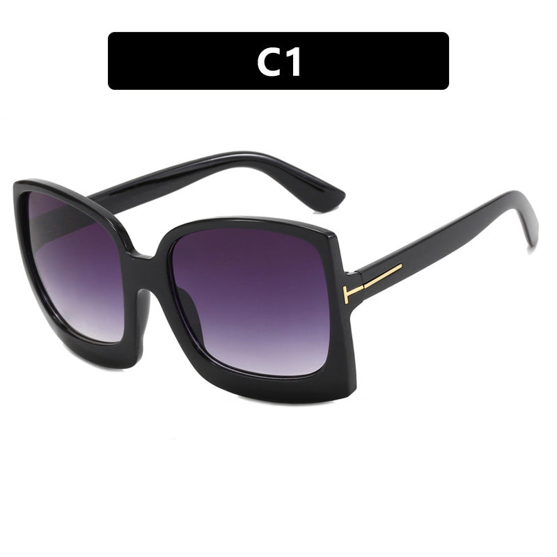 Women's oversized sunglasses in modern square design with mirrored lenses Kalsten