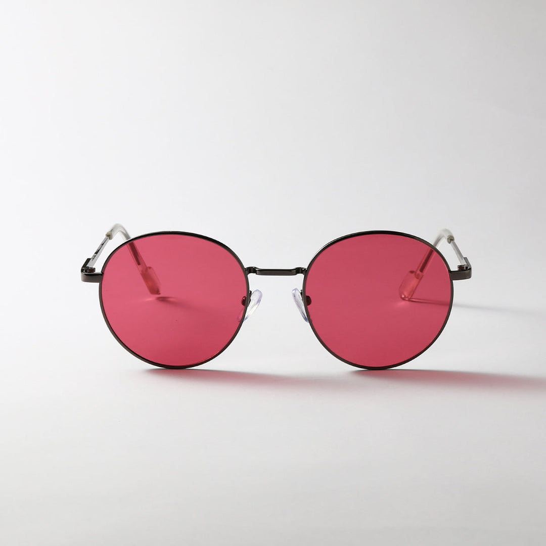 Women round sunglasses with luxurious metal frame and UV protection Kalsten