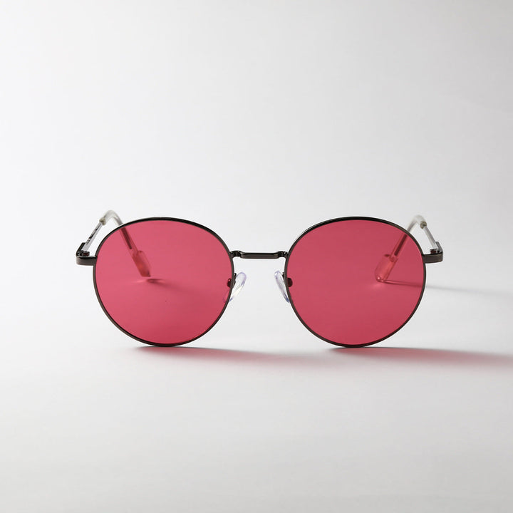 Women round sunglasses with luxurious metal frame and UV protection Kalsten
