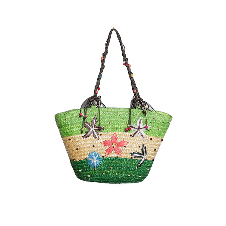 Beach bag with colorful flower pattern Kalsten