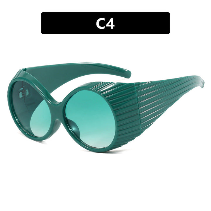 Women's extravagant sunglasses with curved frame Kalsten