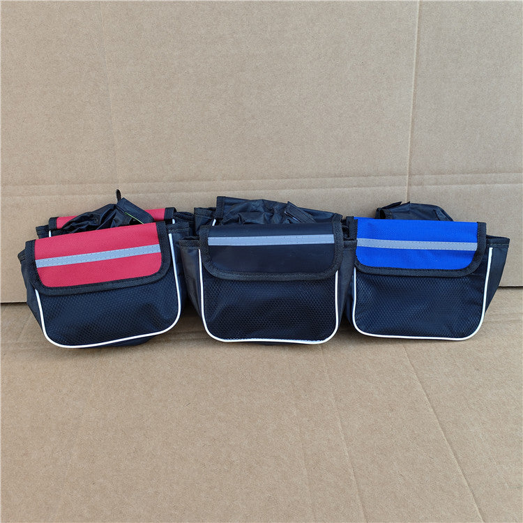 compact reflective waterproof bicycle handlebar bag with quick release straps and multi compartment Kalsten