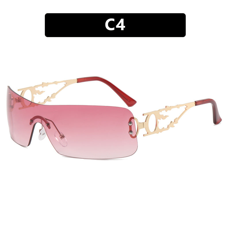 Women's futuristic sunglasses with ultra-modern metal accents Kalsten