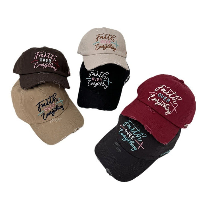 Women's Distressed Embroidered Baseball Cap Kalsten