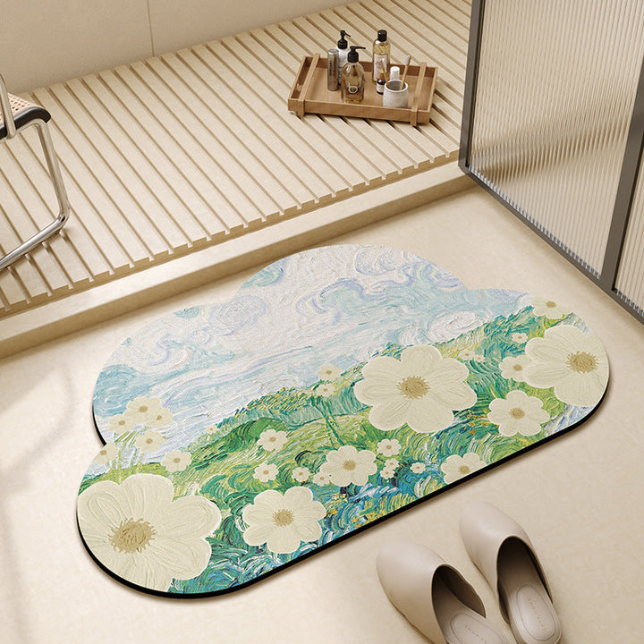 Floral-Shaped Decorative Bath Mat Kalsten
