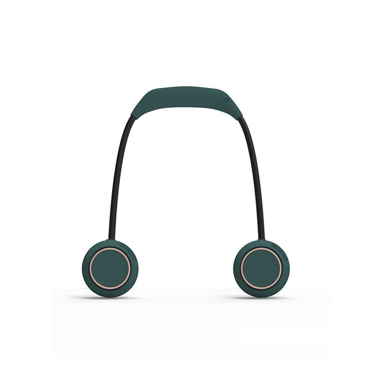 Cooling hands-free wearable neck fan with dual adjustable air outlets USB-C rechargeable Kalsten