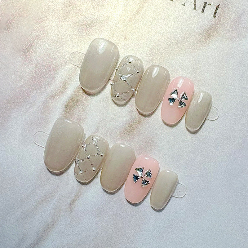 Elegant French Tip Press On Nails Kalsten