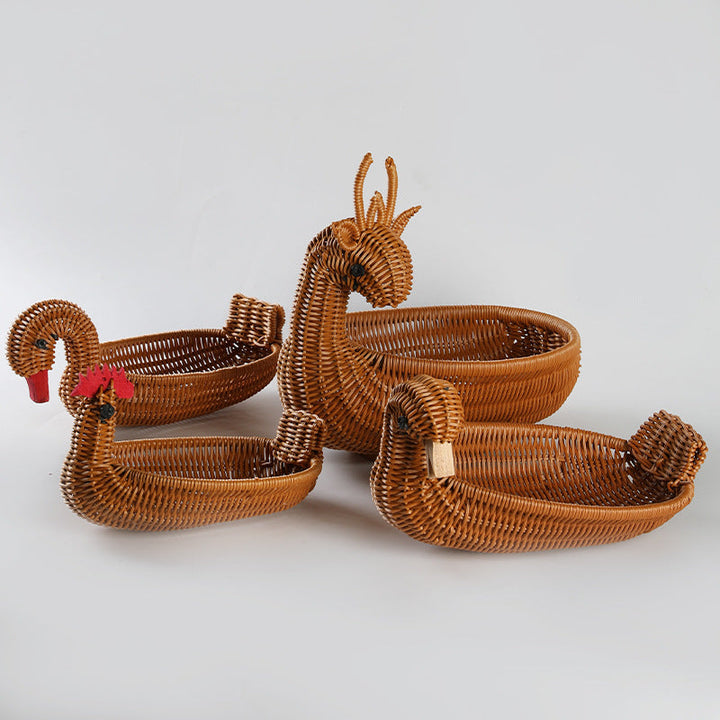 Decorative Woven Duck-Shaped Storage Basket Kalsten