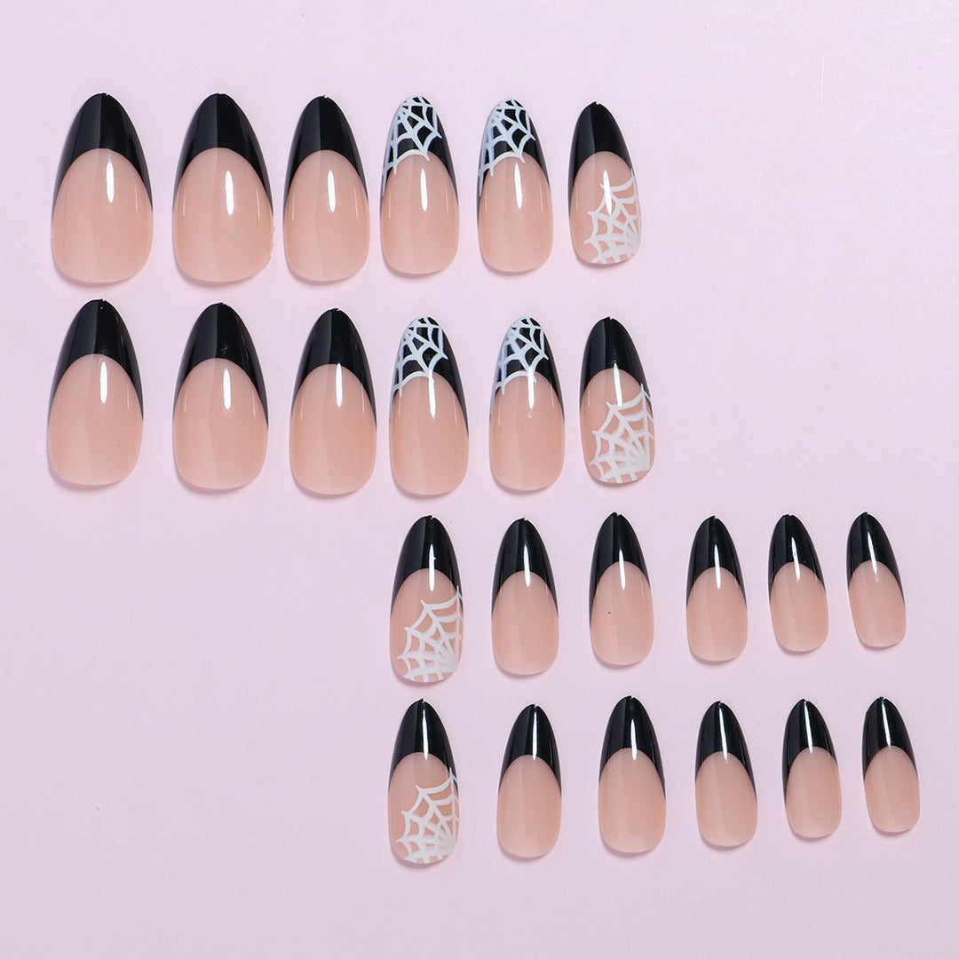 Artistic Halloween-Themed Stiletto Press-On Nails Kalsten