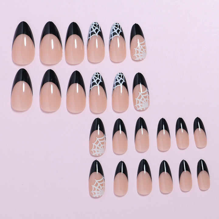Artistic Halloween-Themed Stiletto Press-On Nails Kalsten