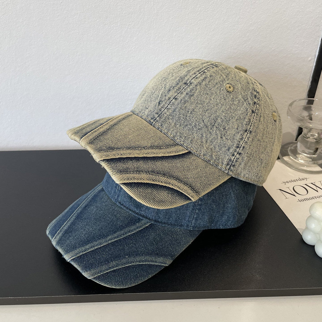 Women's Vintage Distressed Denim Baseball Cap Kalsten