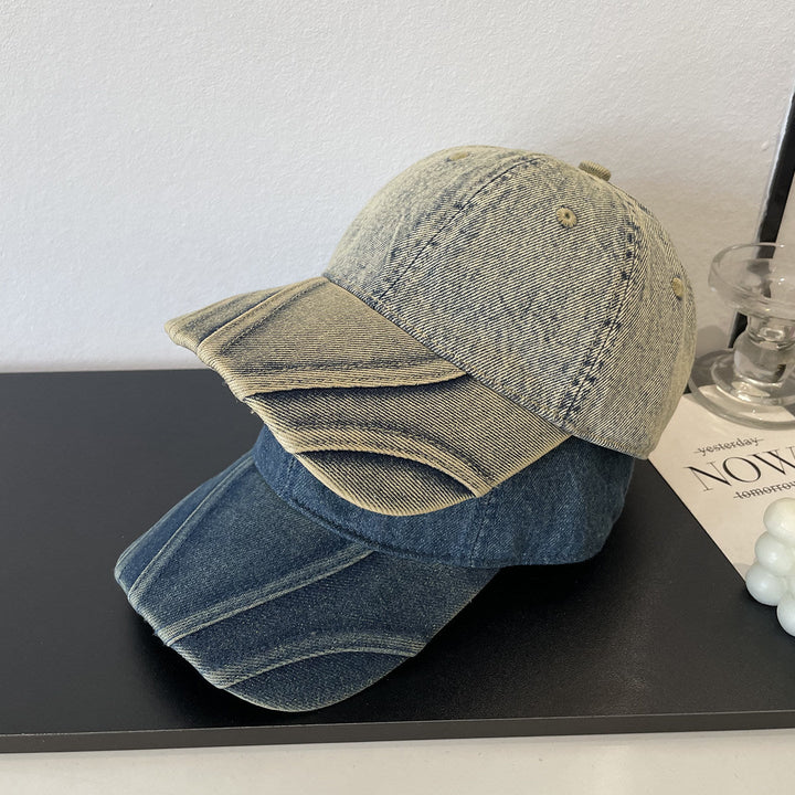Women's Vintage Distressed Denim Baseball Cap Kalsten