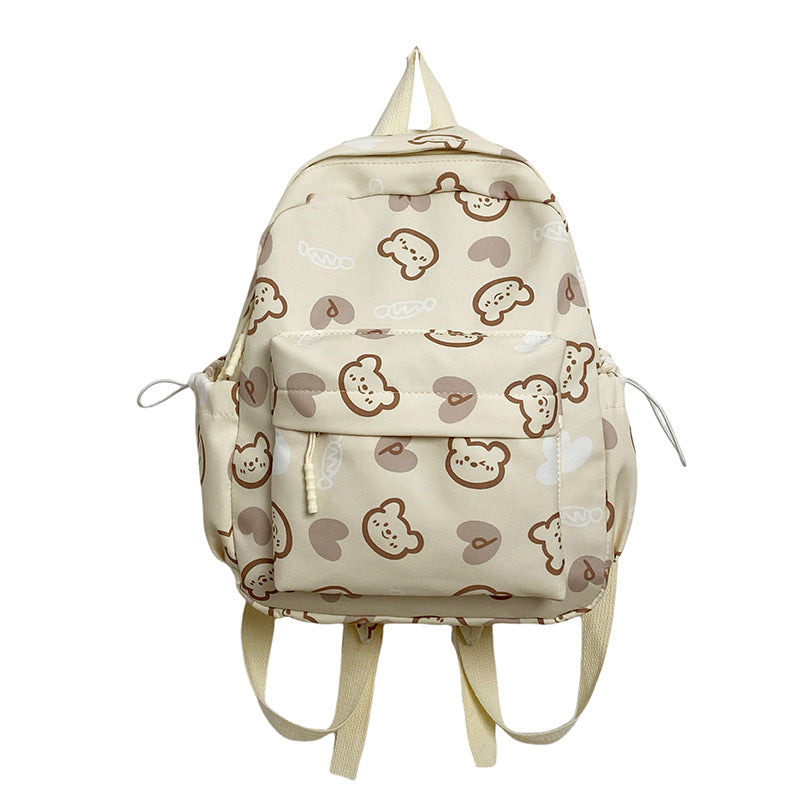 Cute Character Print School Backpack kalsten