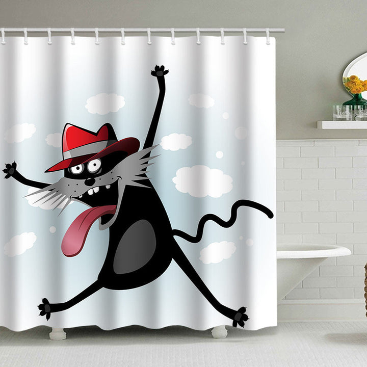 Artistic Dog Illustration Shower Curtain Kalsten