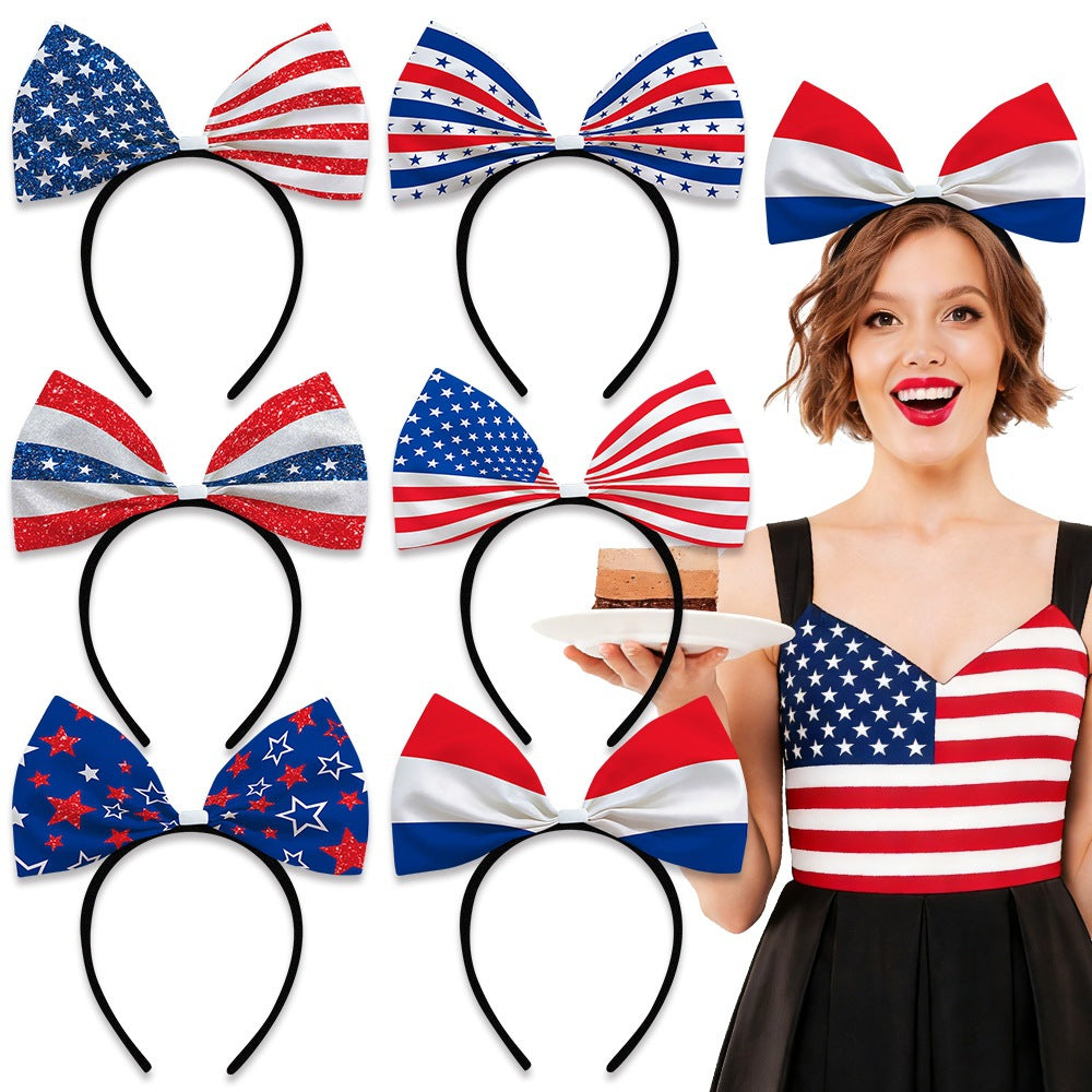Women's decorative bow headband with oversized fabric bow and flexible headband Kalsten
