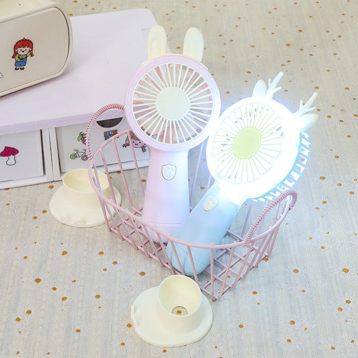 Women's Portable LED Fan in Cute Rabbit Design Kalsten