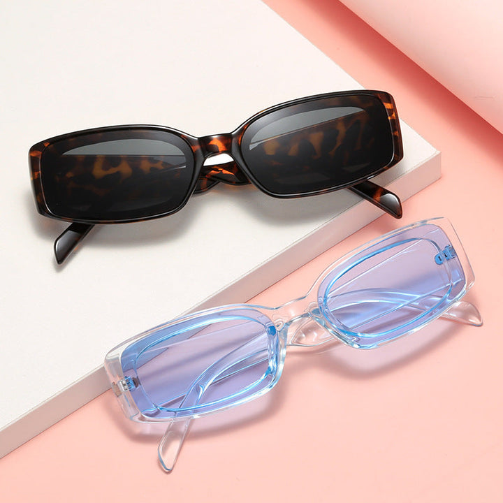 Women's stylish sunglasses with square lenses and transparent frame Kalsten