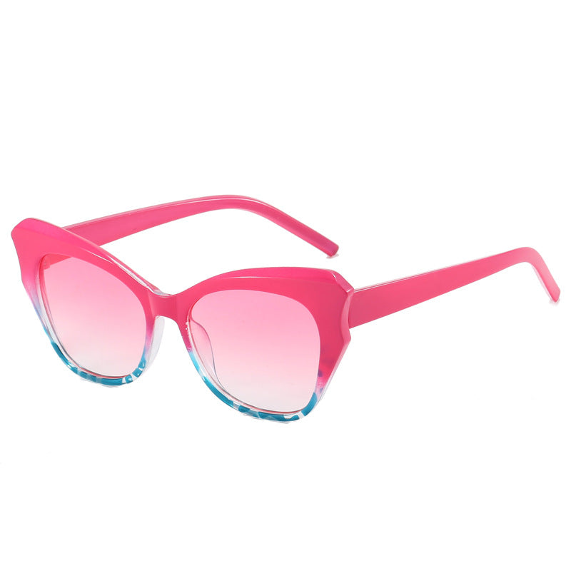 Women's Cat-Eye Sunglasses with Extravagant Mirror Design Kalsten